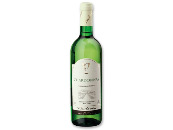 Chardonnay - bílé odrůdové - suché - Pavlovín 0.75 l