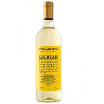 Retsina Kourtaki of Attica - bílé řecké víno - 0.75L