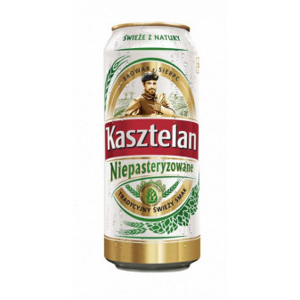 Kasztelan 5.0% nepasterizované - plech - polské pivo - 0.5L