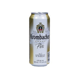 Krombacher Pils pivo 4.8% - světlý ležák - Německo - plech - 0.5L