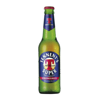Tennent's Super Birra Dopiio Malto 9.0% -  italský světlý silný ležák - láhev - pivovar Tennent's - 0.33L