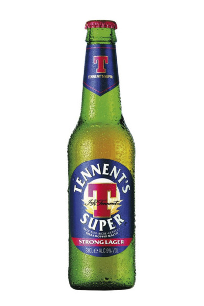 Tennent's Super Birra Dopiio Malto 9.0% -  italský světlý silný ležák - láhev - pivovar Tennent's - 0.33L