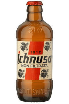 Birra Ichnusa Non Filtrata 5.0% - světlé nefiltrované pivo - láhev - pivovar Ichnusa - Sardínie - 0,5L