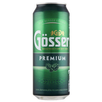 Gösser Premium 5.0% - plech - 0.5L - maďarské pivo